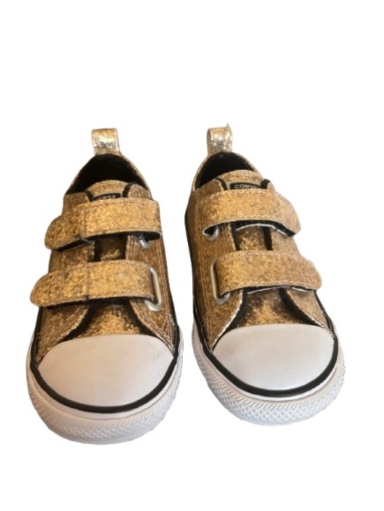 Converse Other - Converse Kids Gold Glitter Velcro Sneakers - Toddler